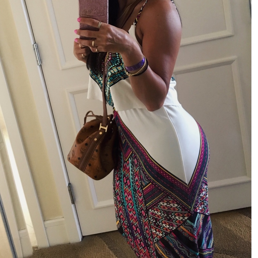 Aztec Print Maxi Dress
